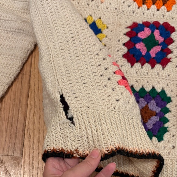 Vintage Handmade Crochet Sweater - Picture 4 of 10